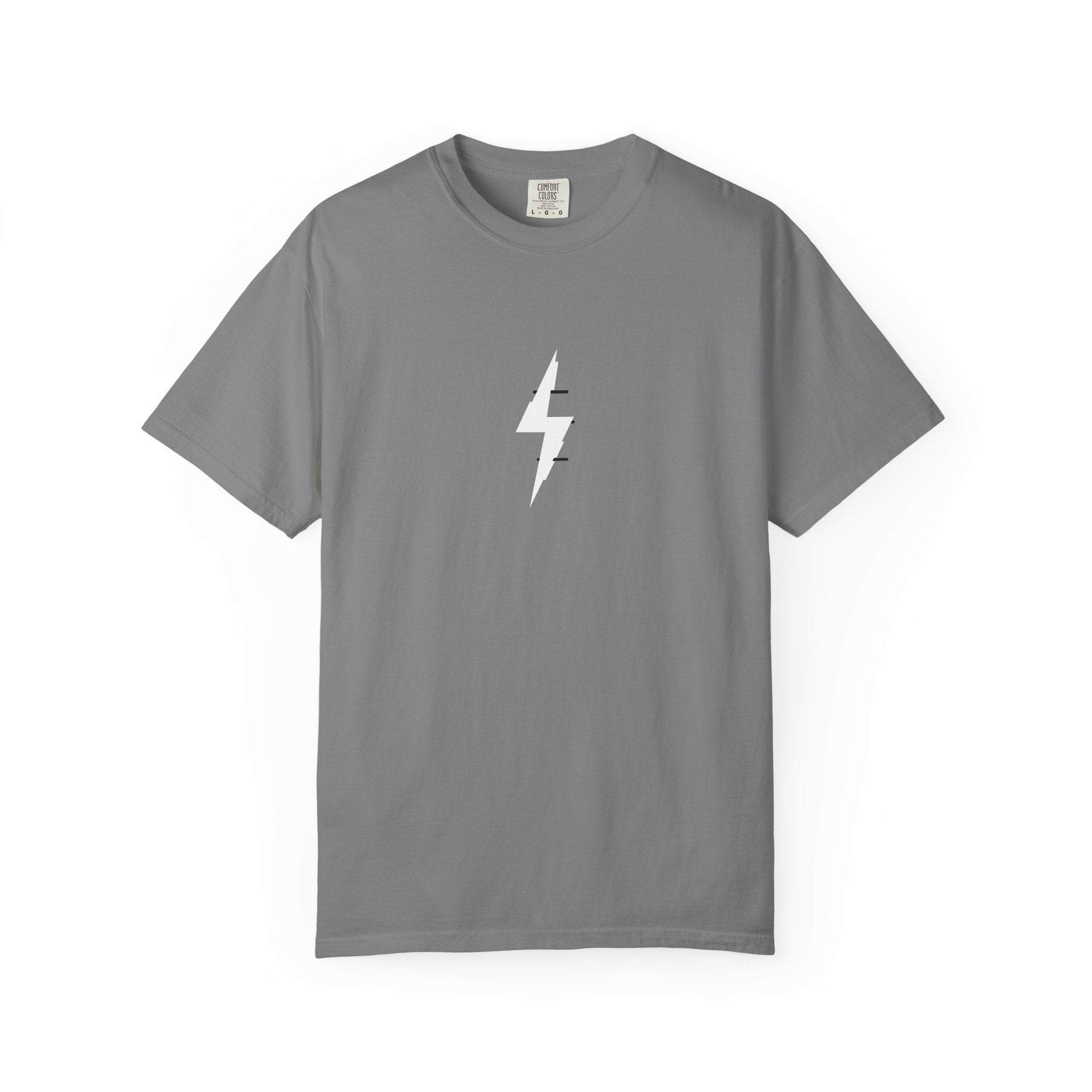 Lightning Bolt T-Shirt — Minimal Graphic Tee for Rock, Skate & Streetwear