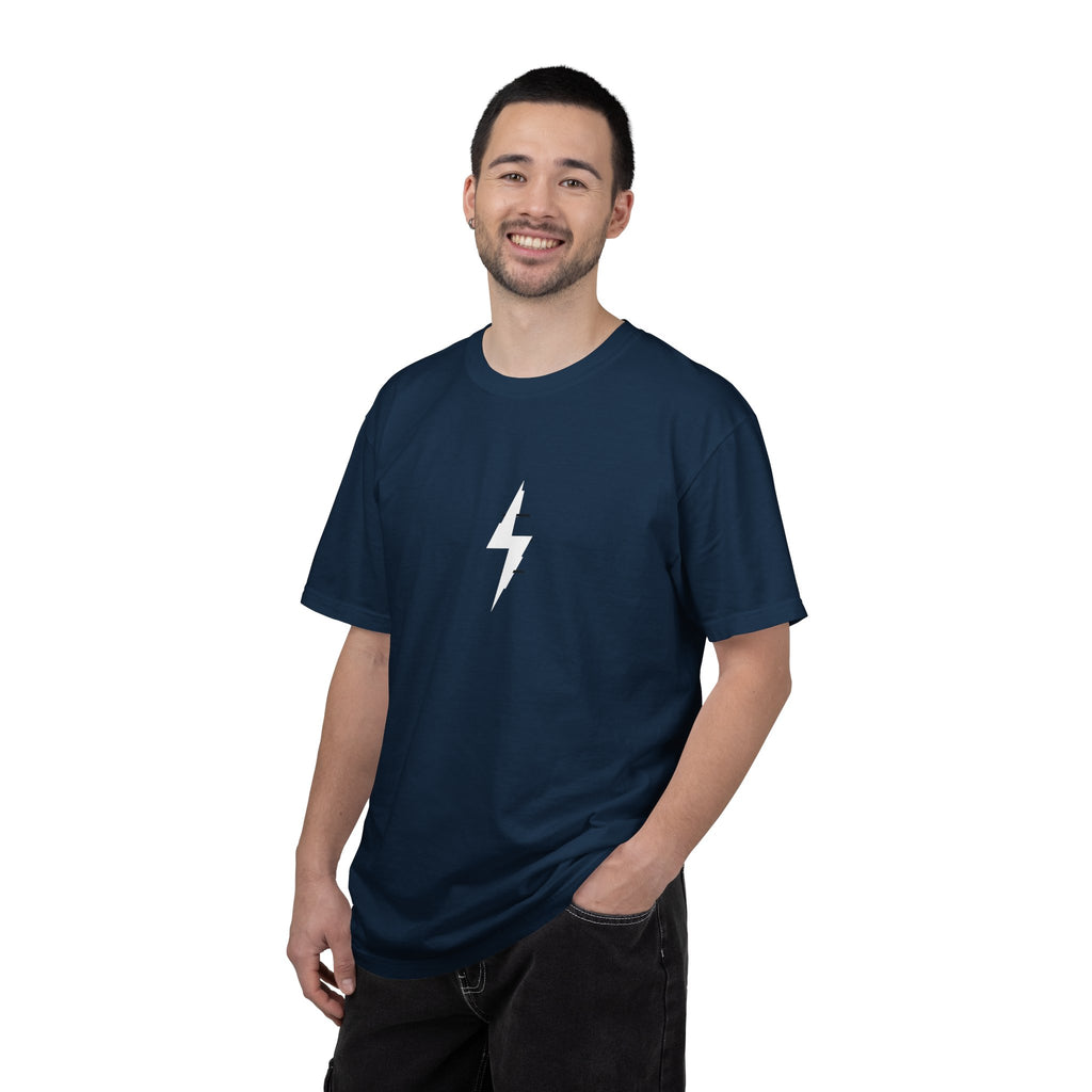 Lightning Bolt T-Shirt — Minimal Graphic Tee for Rock, Skate & Streetwear