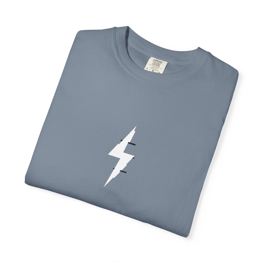 Lightning Bolt T-Shirt — Minimal Graphic Tee for Rock, Skate & Streetwear