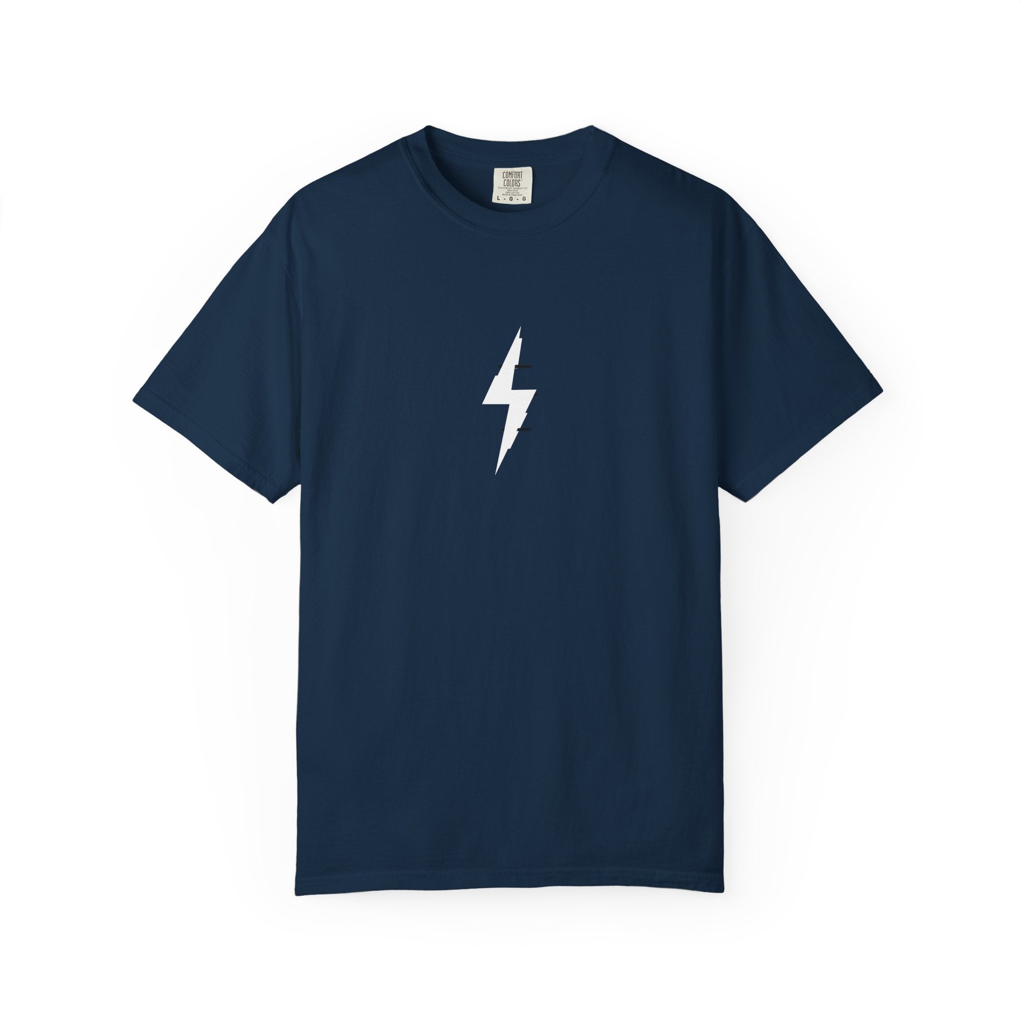 Lightning Bolt T-Shirt — Minimal Graphic Tee for Rock, Skate & Streetwear