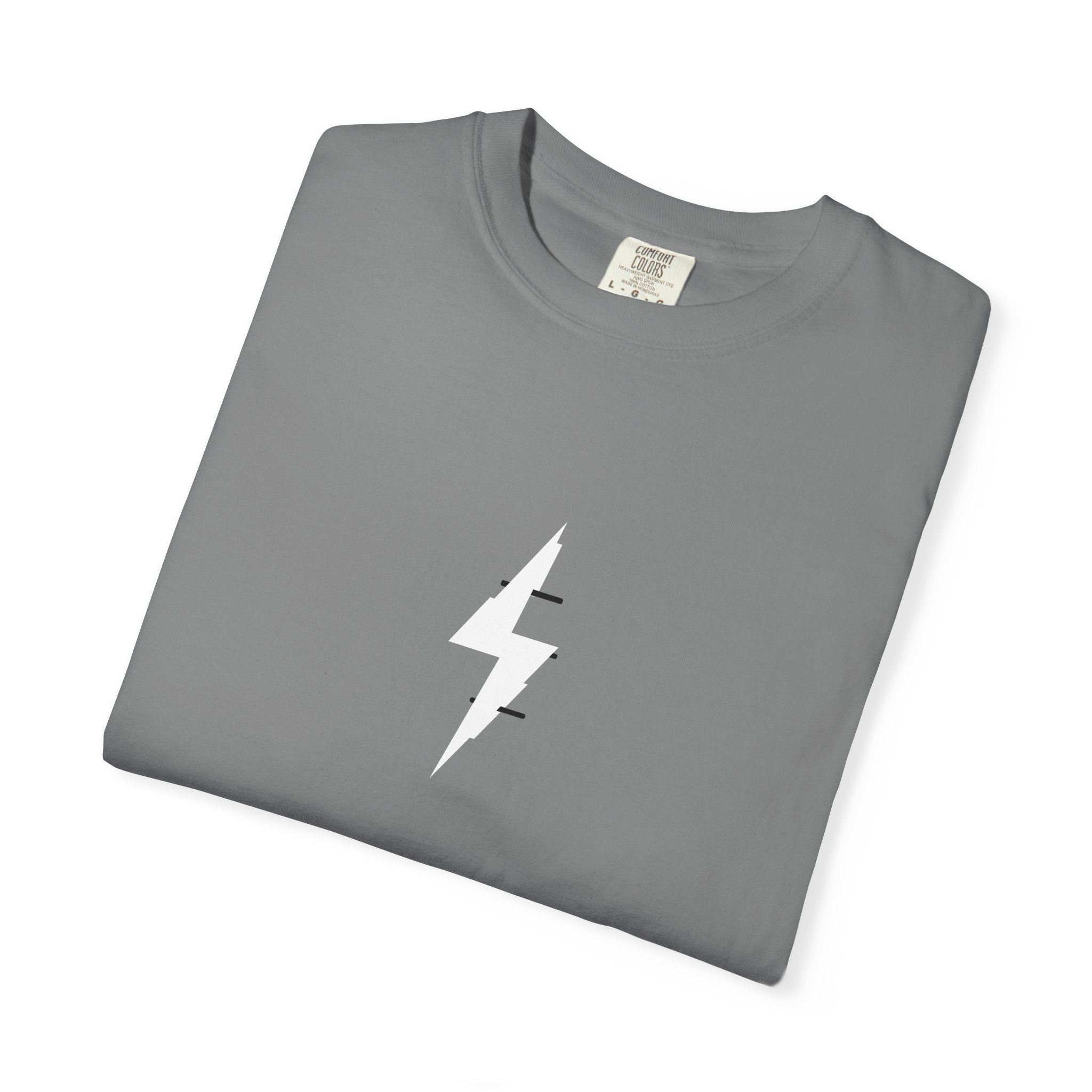 Lightning Bolt T-Shirt — Minimal Graphic Tee for Rock, Skate & Streetwear