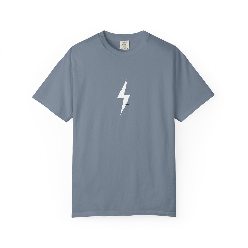 Lightning Bolt T-Shirt — Minimal Graphic Tee for Rock, Skate & Streetwear