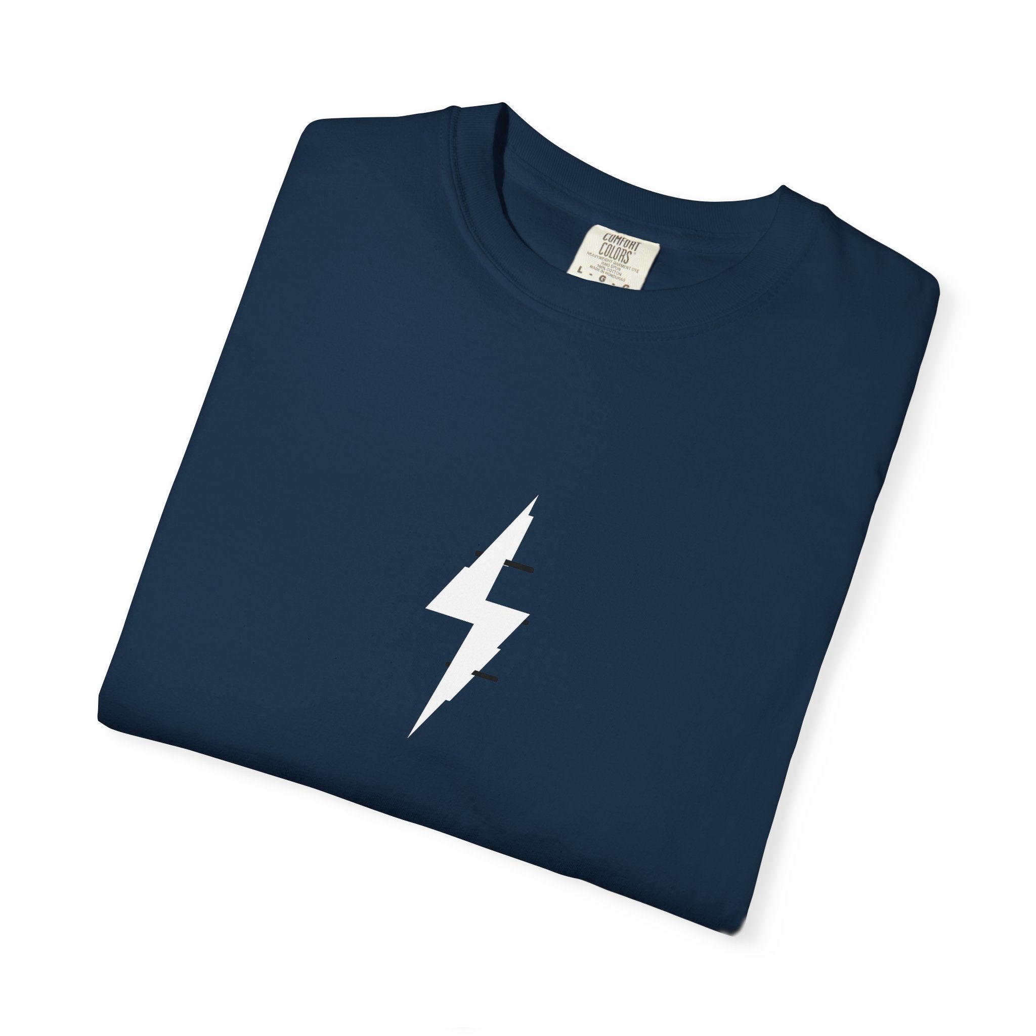 Lightning Bolt T-Shirt — Minimal Graphic Tee for Rock, Skate & Streetwear